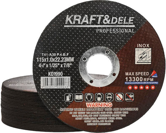 Kraft & Dele Disc de Tăiere pentru Metal 115mm 25 Bucăți