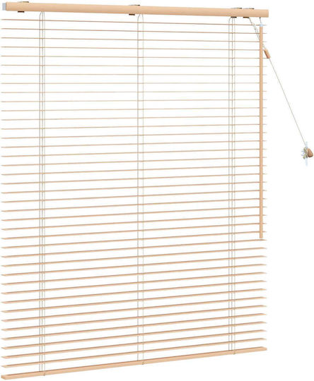vidaXL Wooden Blind in Brown Colour W120xH130cm