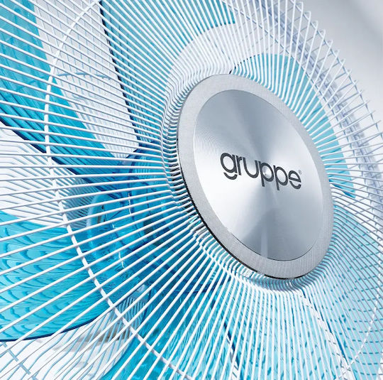 Gruppe Ανεμιστήρας Ορθοστάτης 70W Διαμέτρου 45cm White Blue