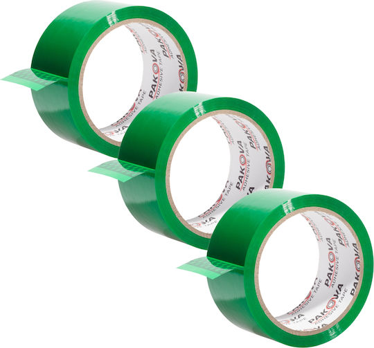 Filme De Ambalare Pakova Packing Tape În Culoare Verde Număr 3 Bucăți