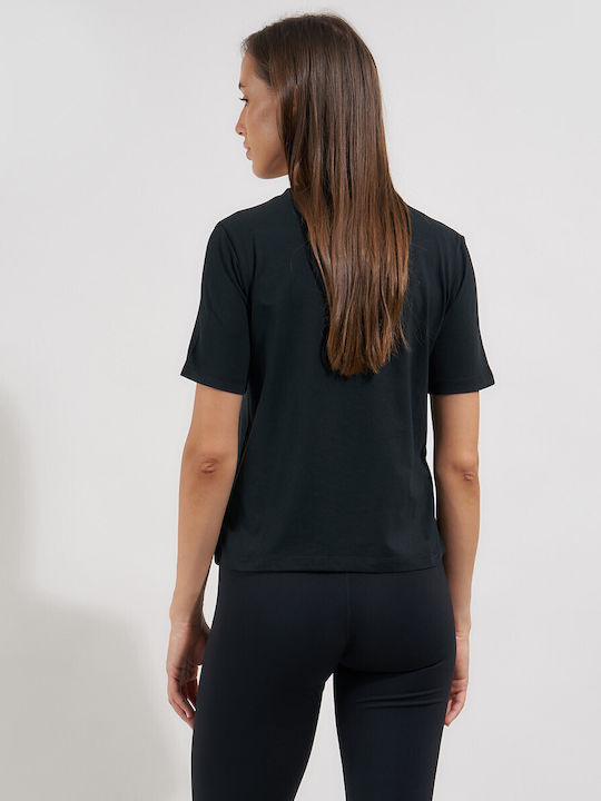 Women's T-shirt Floral Black 1156560009-Black
