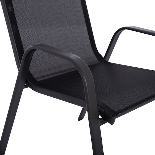 Set Dining de Exterior 3 Piese Negru