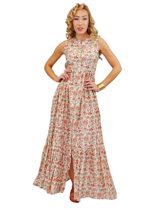 Καλοκαιρινό Maxi Σεμιζιέ Φόρεμα Floral