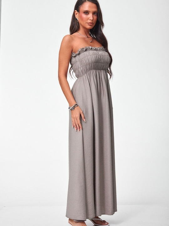 Summer Maxi Dress Beige Dark