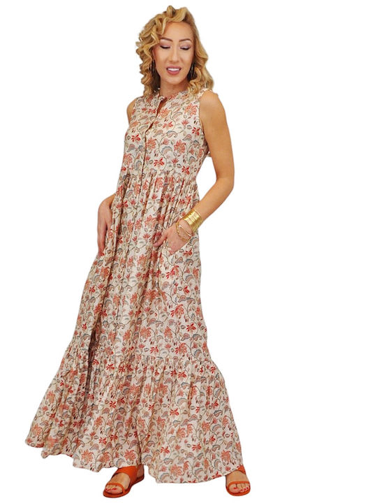 Καλοκαιρινό Maxi Σεμιζιέ Φόρεμα Floral