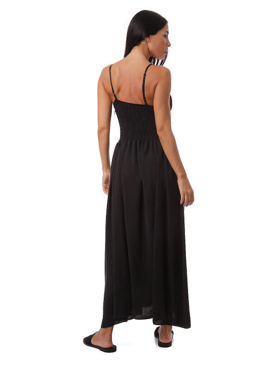 Sommer Midi Damenkleid Schwarz