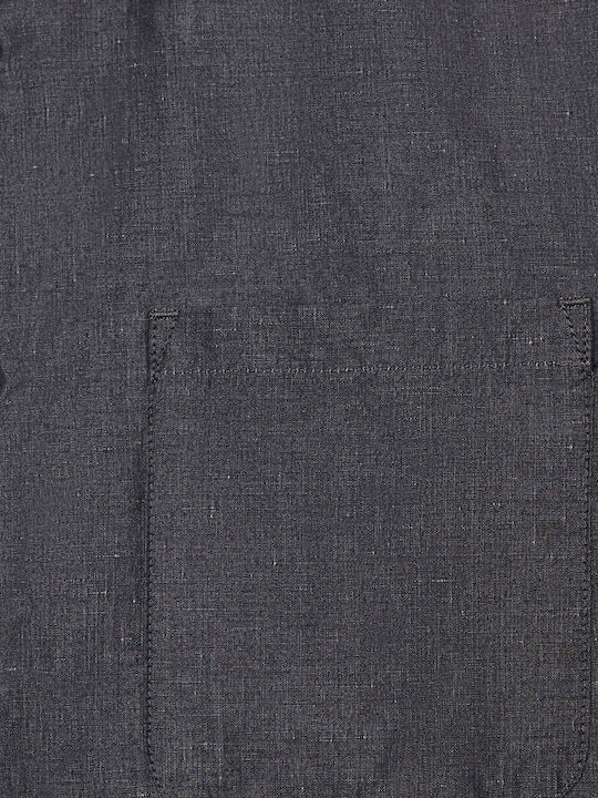 Cămașă Denim cu Mâneci Scurte Regular Fit Gri