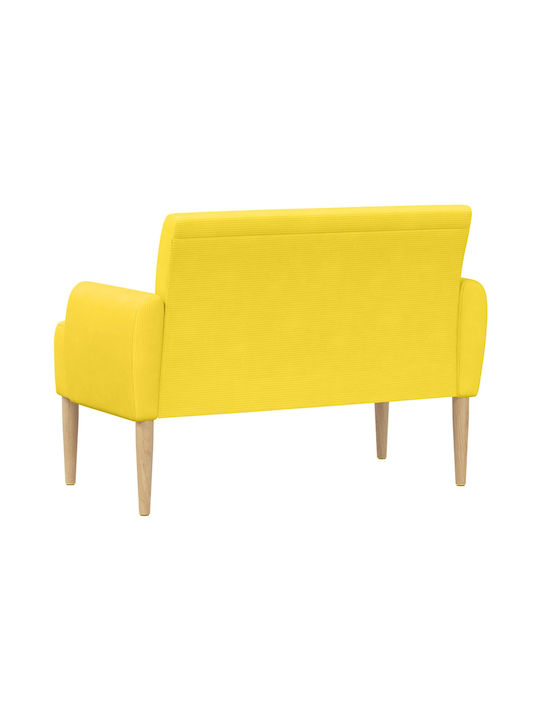 Doppelsitzer Samt Sofa Weiches Gelbes 116x67x81cm