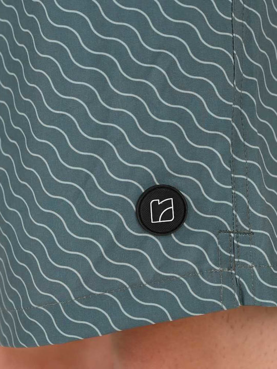 Men's Swimwear Bermuda Slate Blue With Patterns