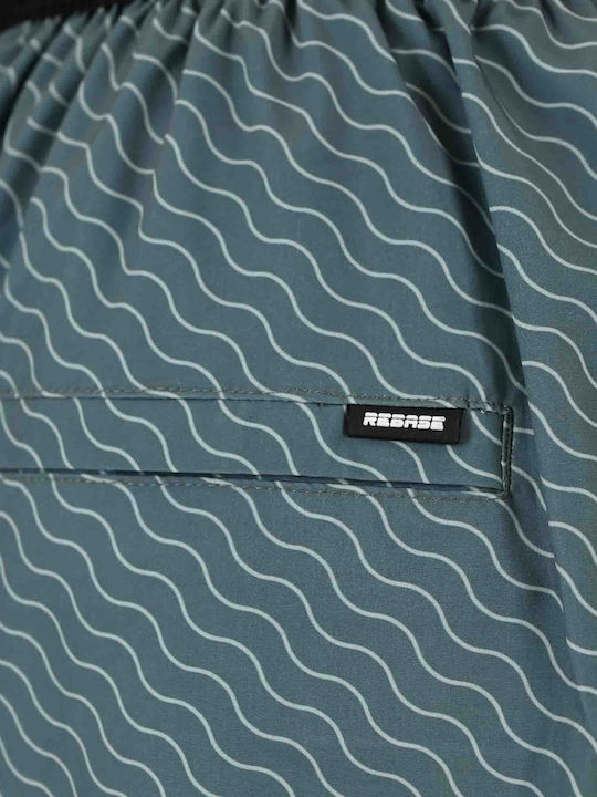 Men's Swimwear Bermuda Slate Blue With Patterns