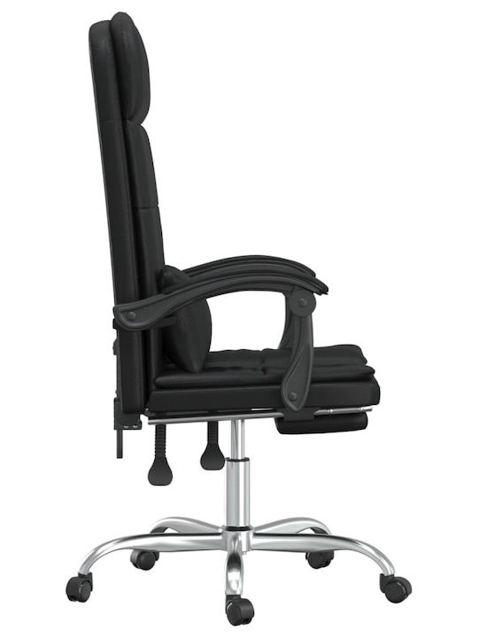 vidaXL Massage Office Chair with Recline Black