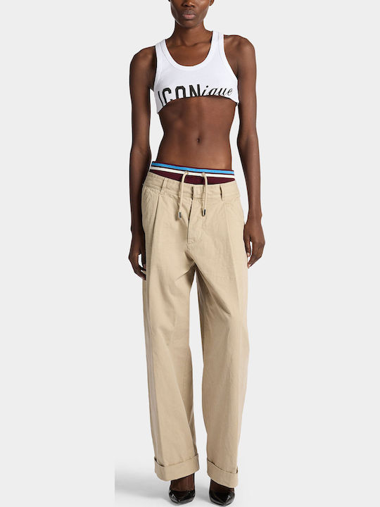 Damen Stoffhose Beige