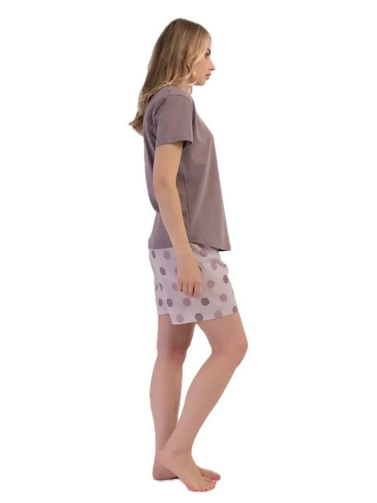 Vienetta Secret Vienetta Secret Damen Schlafanzug Set Rosa Sommer Vienetta Secret Vienetta Secret Damen Schlafanzug Set Rosa Sommer