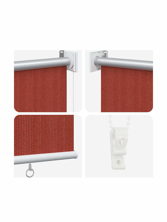 vidaXL Rola De Protecție Solară Sideway Terasă Cu LED Portocalie 0.8x2.3m