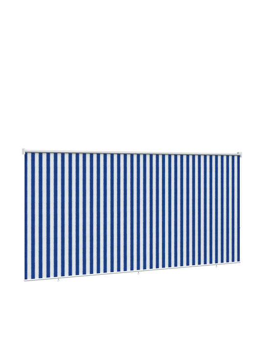 vidaXL Πλαϊνό Ρολό Σκίασης Βεράντας με Led Μπλε 3.55x1.4m