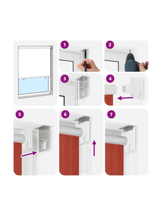 vidaXL Rola De Protecție Solară Sideway Pentru Terasă Cu LED Portocalie 1.8x2.3m