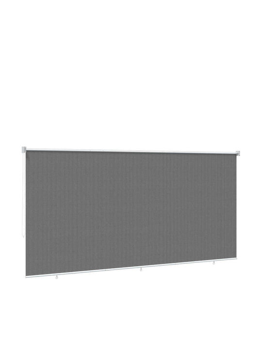 vidaXL Side Sunshade Roller For Terrace With LEDs Grey 2.4x1.4m