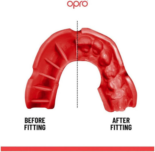 Opro Silver Rugby League Mouthguard White Red