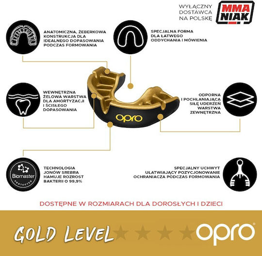 Opro Gold Gen5 Mouthguard Black Gold