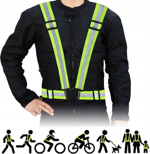 Reflektierende Lauf Radfahren Hosenträger Weste Elastisch
