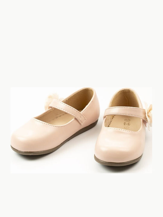 Kids Ballerinas with Hoop & Loop Closure Pink
