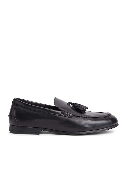 Leather Men's Moccasins in Black Color FM0FM05891 BDS