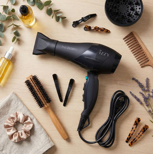 Izzy Professional Hair Dryer with Diffuser 2600W