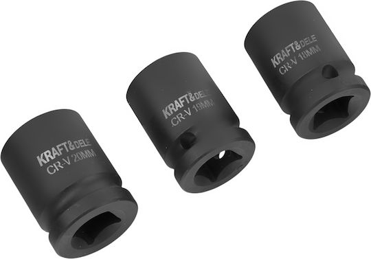 Kraft & Dele Prize Pneumatice Lungi cu Gazdă Cadru 1/2" Set 35 Bucăți