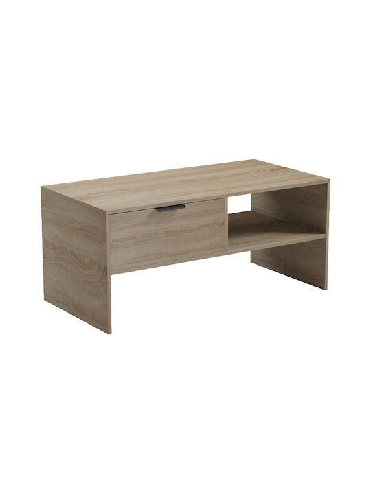 Rectangular Central Coffee Table Felina Wooden Sonoma L100xW50xH45cm