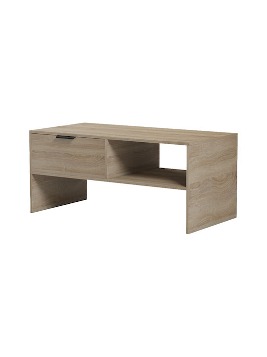 Rectangular Central Coffee Table Felina Wooden Sonoma L100xW50xH45cm