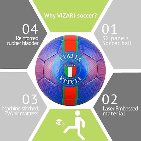 Vizari Minge De Fotbal Pentru Copii Albastră