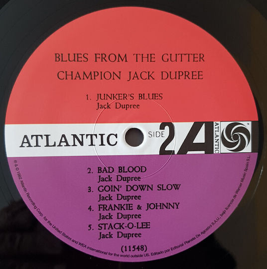 Champion Jack Dupree Blues From Gutter Vinyl