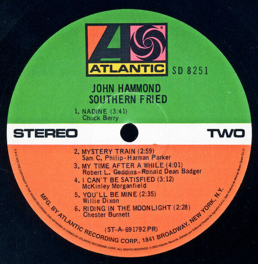 John Hammond* Southern Fried Vinyl