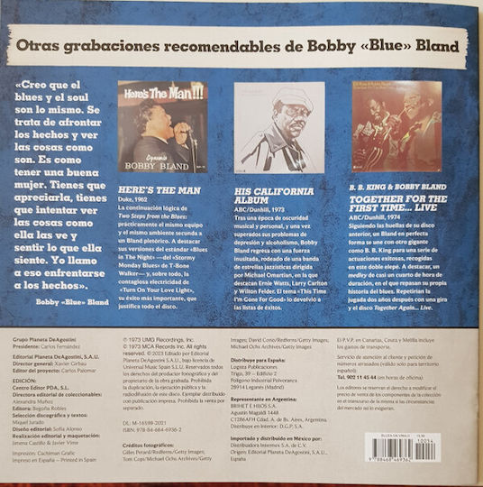 Bobby Bland Two Steps From Blues Vinyl