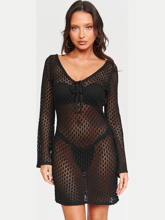 Decoro Women's Mini Beach Dress Black