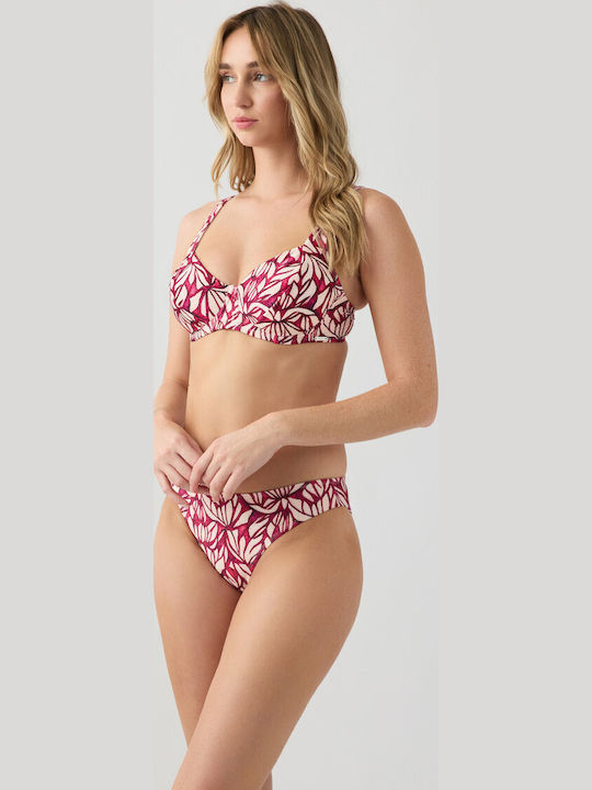 Bikini Σουτιέν C Cup Floral Bordeaux Floral