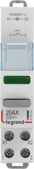 Legrand Pushbutton Switch with Lighting Green 1 Piece