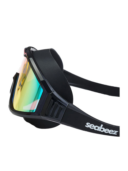 Seabeez Maui Adults Swimming Goggles with Anti-Glare Lenses Black