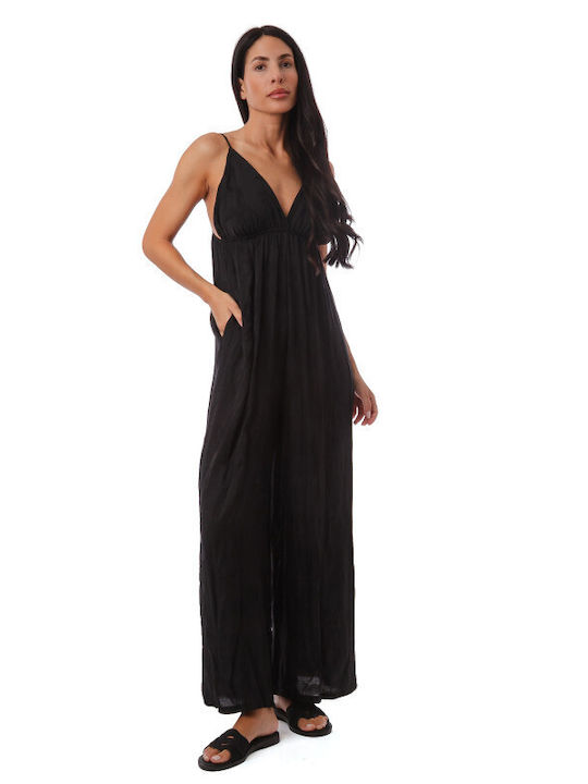 Women's Sleeveless One-piece Jumpsuit Black