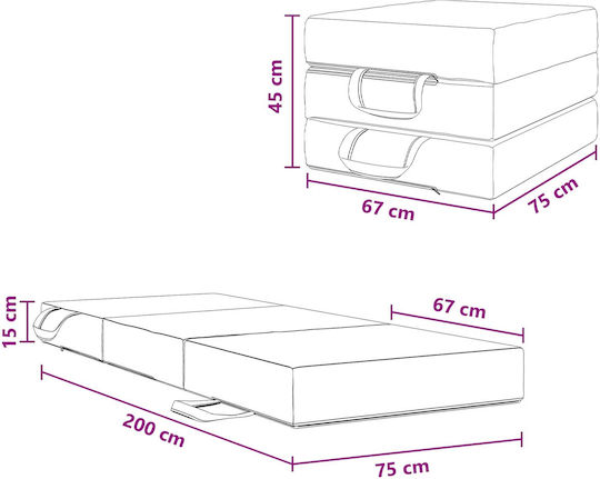 Πολυθρόνα Κρεβάτι Taupe 75x67x45cm