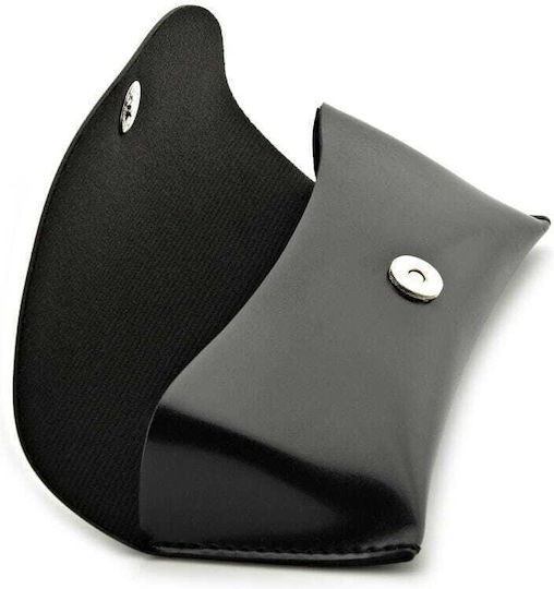 Leather Glasses Case Black Magnetic Stylion Stmg3