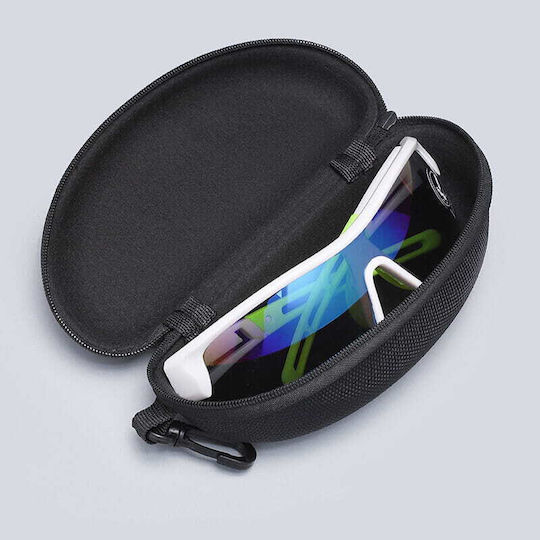 Brillenetui Reißverschlussbeutel Karabiner Blaue Farbe