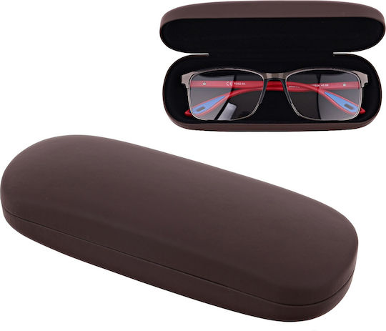 Stylion Classic Hard Eyeglass Case With Magnetic Closure Brown