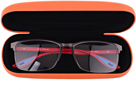 Klassische Brillentasche Hart mit Magnetischem Verschluss Orange