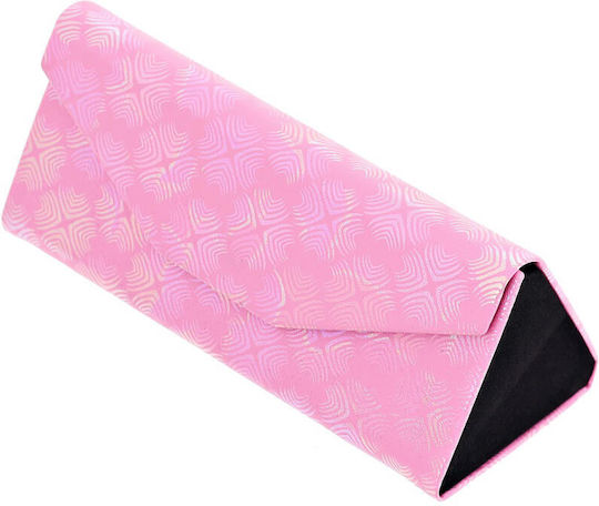 Foldable Triangular Glasses Case Et-133c Light Pink