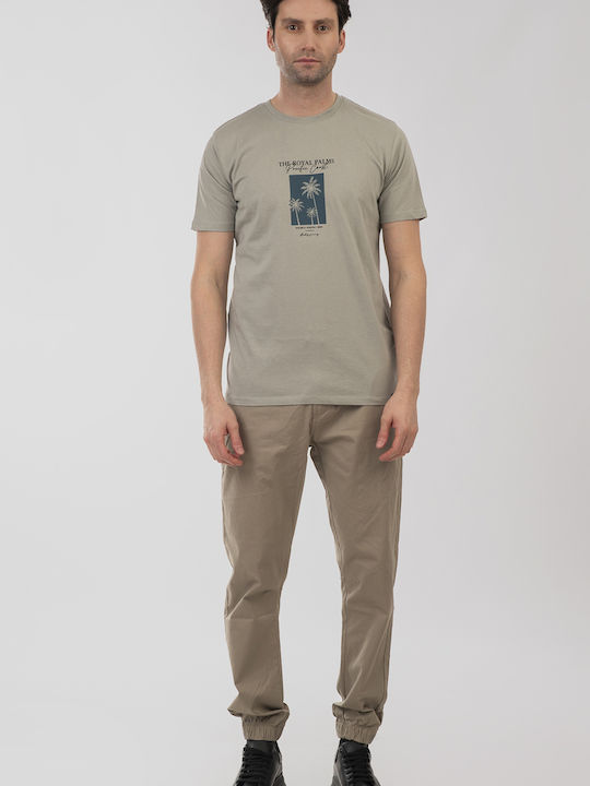Men's Elastic Jeans Pants with Relaxed Fit Fog