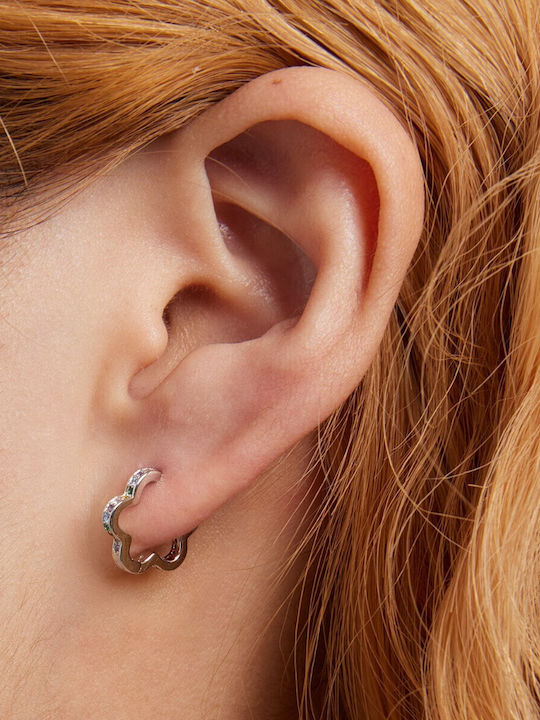 Silver Earrings Colorful Flower Earrings 925 Silver Earrings Trusky