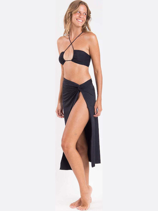Nero Long-skirt-knot Knot-skirt-black
