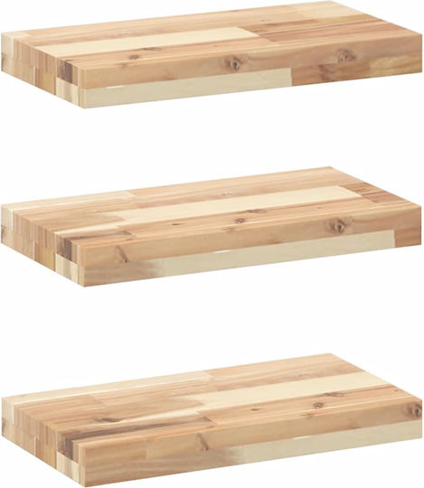 Ράφια (3τμχ) 60x20x4εκ. Ακακίας Ράφια (3τμχ) 60x20x4εκ. Ακακίας