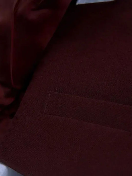 Online Baptism Suit with Vest for Boy Burgundy